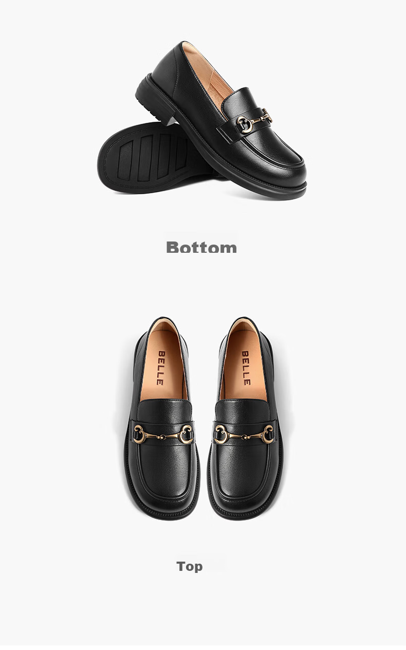 Belle Horsebit Loafers Women Spring 2026 Flat Versatile Shoes Z3B1DAA6 Black Size 34 8