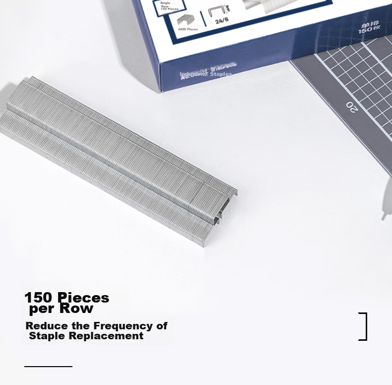 Deli 24/6 Factory High-Strength Long Industrial Staples, Office Staples, Single Box (4800 Pieces/box), Silver, Can Staple up to 25 Pages for Office Use, 0012L 11