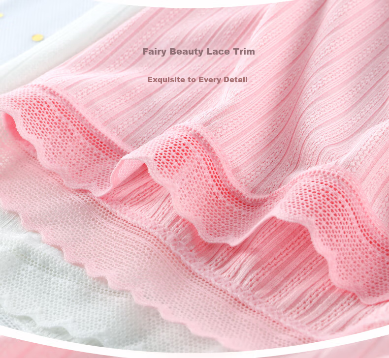 Duomiaowu Girls' Safety Shorts, Anti-Exposure, Summer Thin Ice Silk Children's Underwear, Breathable Baby Boxer Briefs, K00091 White And Black, 140cm (Suitable for 135-145cm) 12