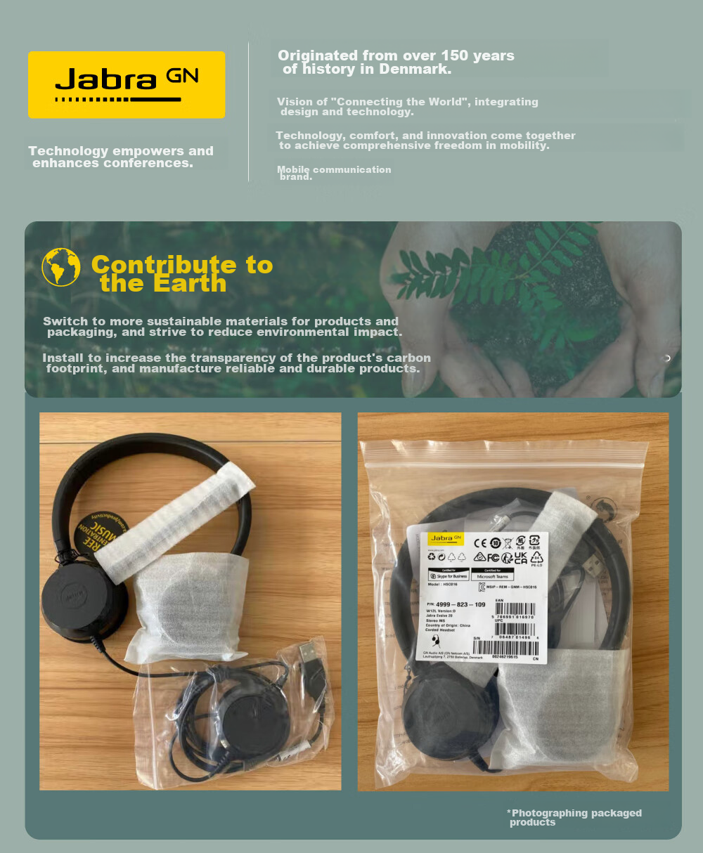 Jabra Evolve 20 MS USB Single-Ear Headset with Active Noise Cancellation for Online Meetings, Office Work, And Online Education Training 1