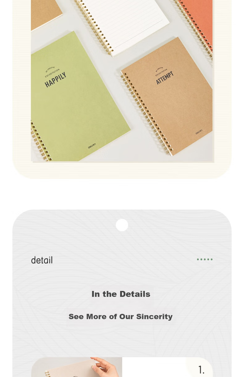 Deli 4-Pack/B5/240 Sheets Total Simple Retro Series Notebooks, Spiral-Bound Notebooks, Journal, Error Correction Book, Student Exam Preparation LB560 10