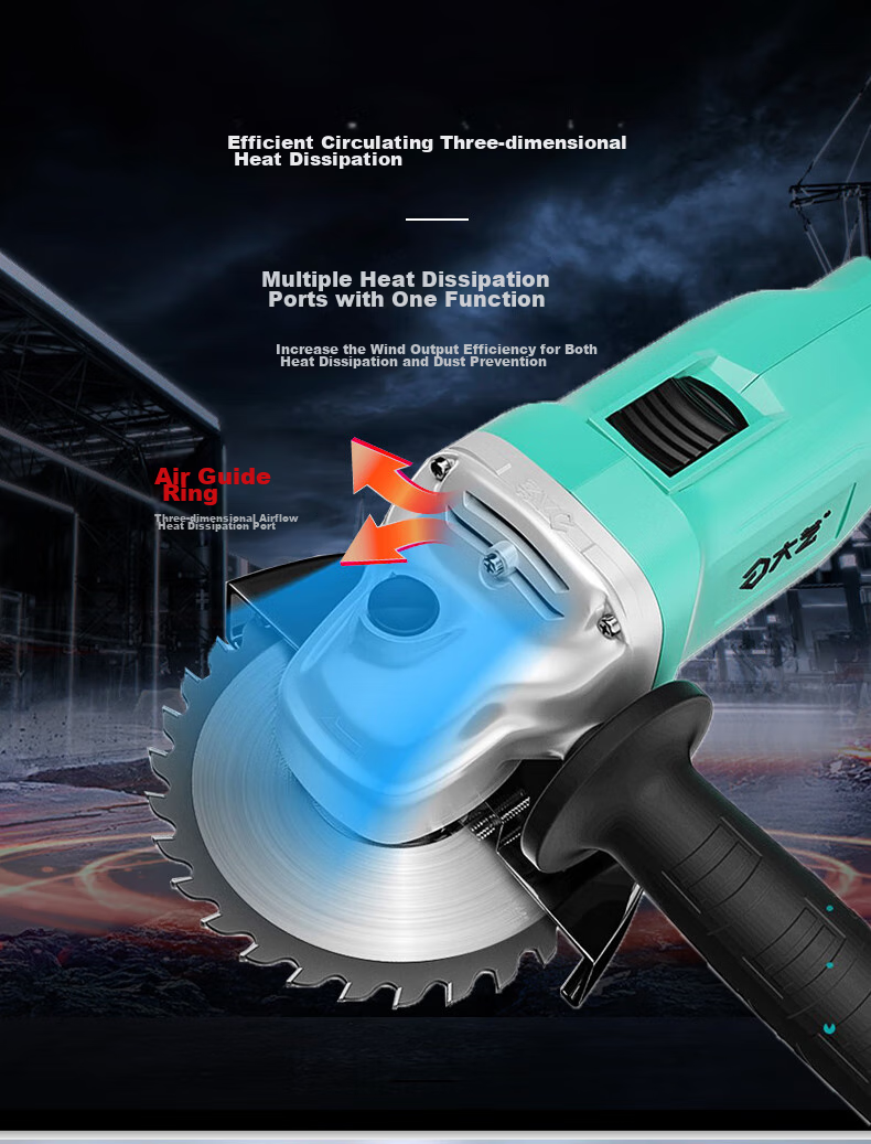 Dayi Angle Grinder 5801S Brushless Lithium Battery Multifunctional Cutting Grinding Polishing Machine [4.0Ah Dual Battery] 3
