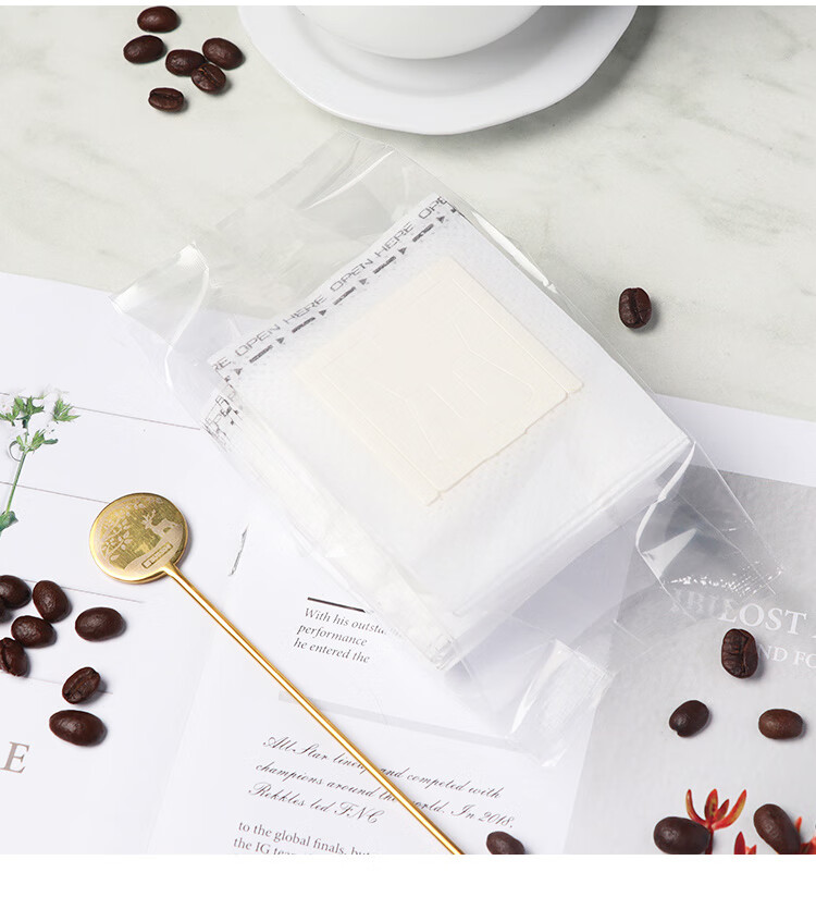 BJ Hanging Ear Coffee Filter Paper, Portable Drip-Style Pour-Over Filter Cup, Filter Paper Bag, Coffee Powder Filter Bag 9