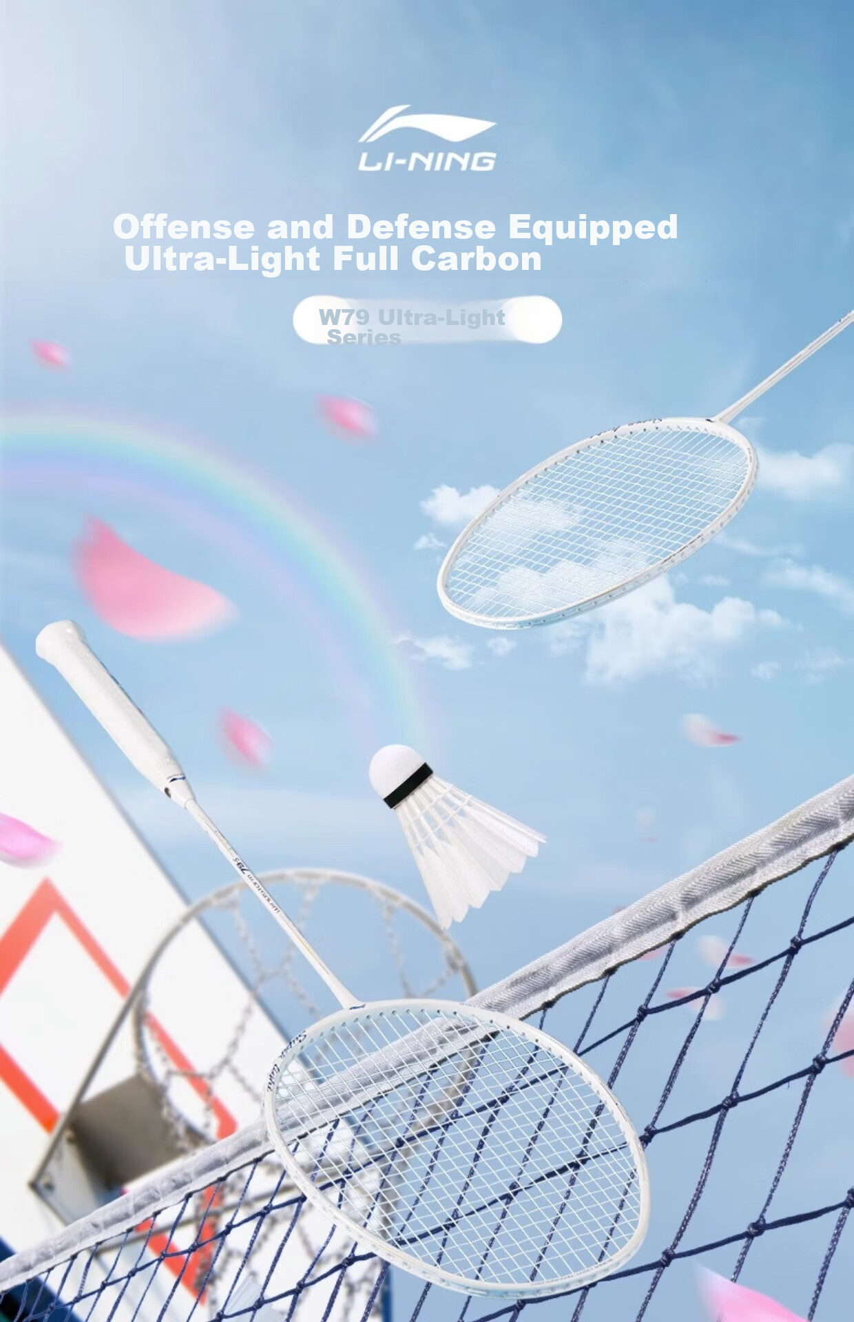Li-Ning Badminton Racket Storm 79, Full Carbon High Weight WS79 Ultra-Light 5U Black Unstrung Racket, Single Racket AYPT449-5 1