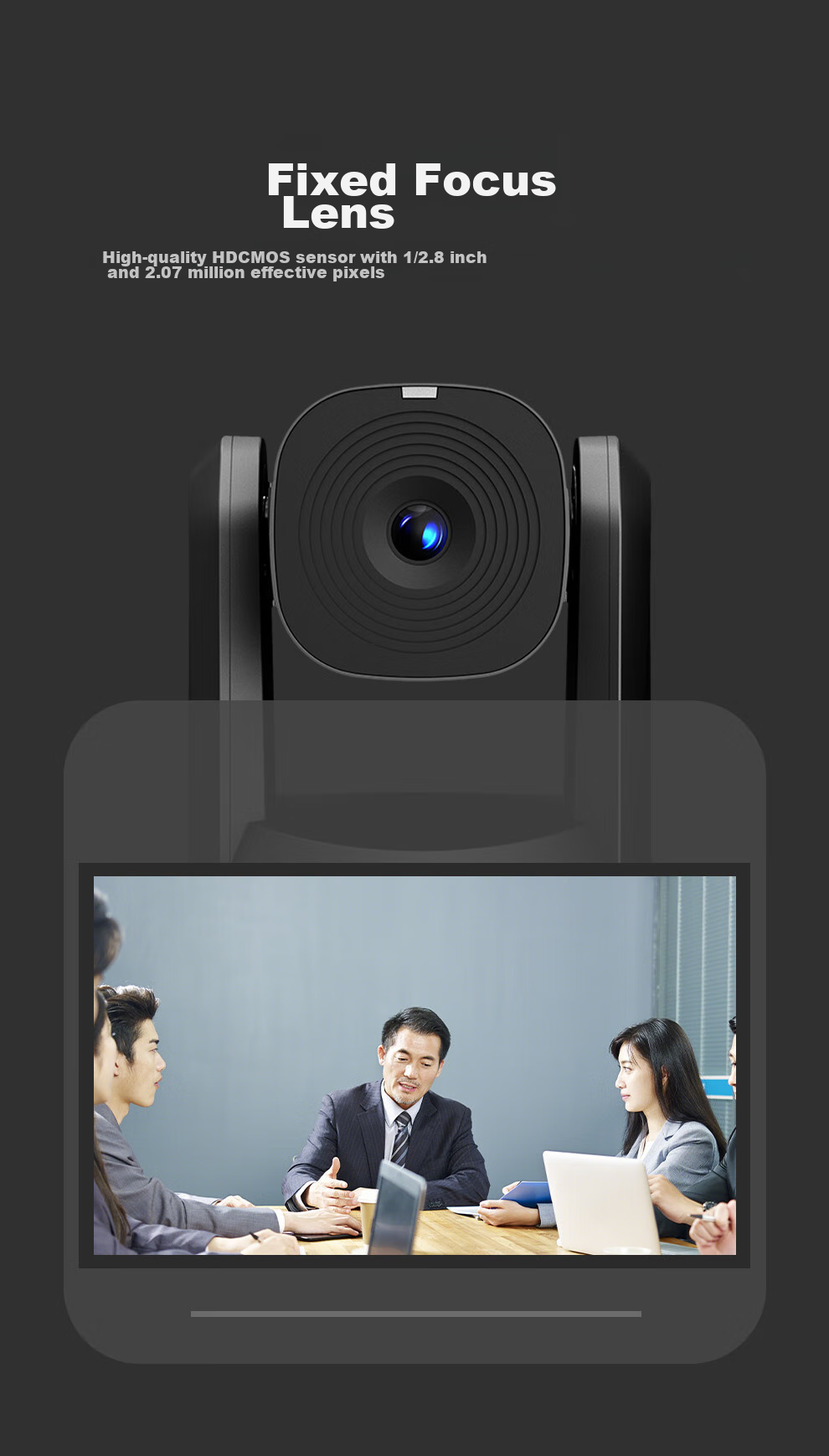 Lenovo ThinkPlus Video Conference Camera with Microphone And Pan-Tilt Zoom, 1080P HD, 16x Digital Zoom, AI Tracking And Auto Focus, YT-HD18M 5