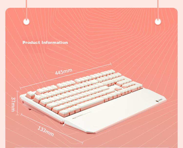 Hyeku X5Pro Wireless Bluetooth Wired Tri-Mode Keyboard with 108 Keys, PBT Keycaps, Peach Bubbles Water, Kaixia BOX Rose Red Switches 22
