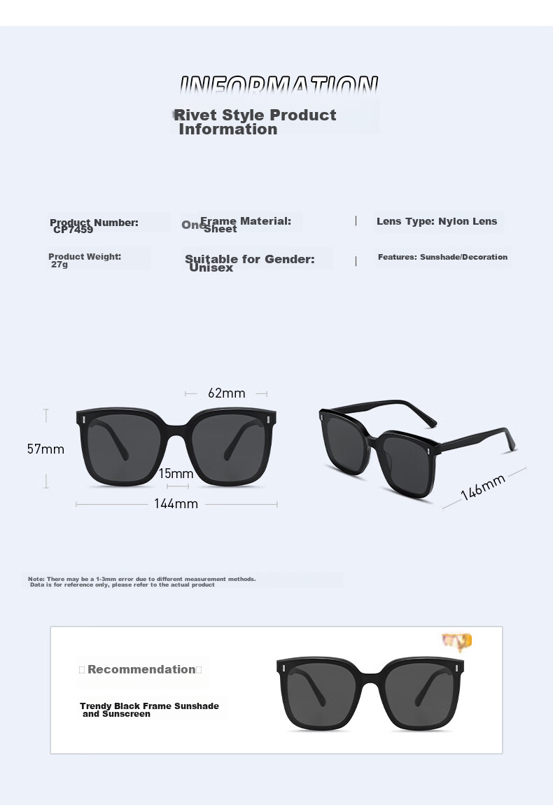 CAPONI Polarized GM Sunglasses for Women And Men, Slimming Effect, UV Protection, Sun Protection, Driving Glasses, High Definition, Premium Feel 20