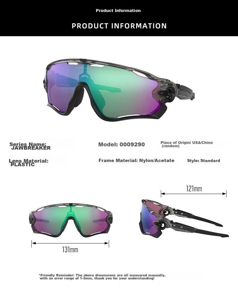 OAKLEY Sports Sunglasses for Running, Cycling Glasses JAWBREAKER 0OO9290 2