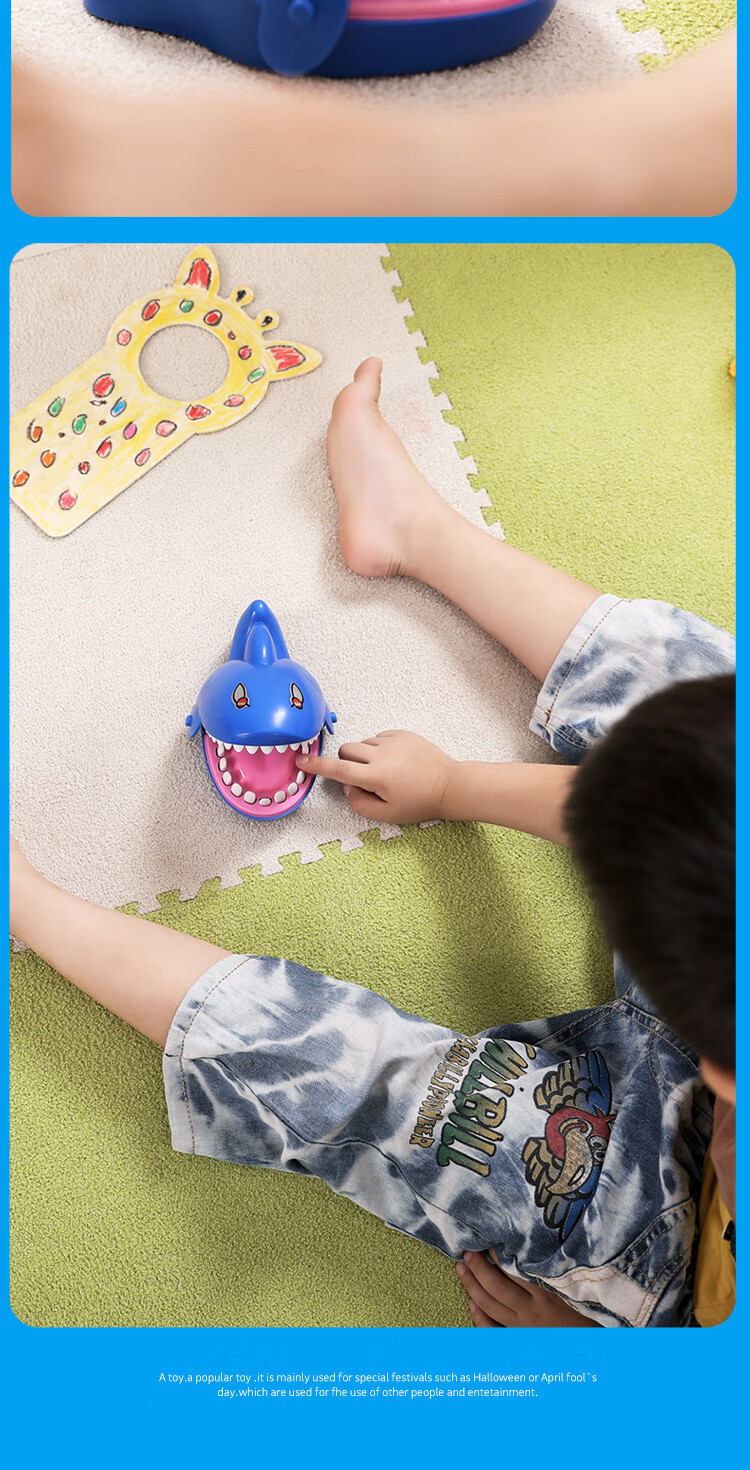 COODORA Crocodile Shark Toy, Bites Finger, Teeth, Pranks People, Children's Party Stress Relief, Cat Stress Relief Gift 10