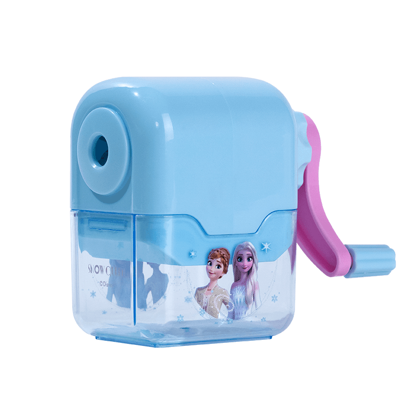 Disney Elementary School Pencil Sharpener, Simple Hand-Cranked Pencil Sharpener/Sharpener Blade/Sharpening Wheel, Portable Children's Pencil Sharpener Graduation Gift Elsa
