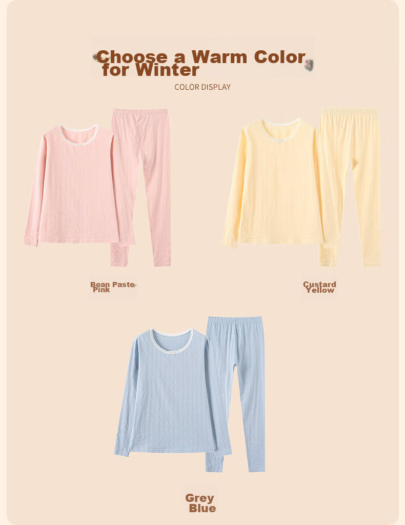 Fenteng Women's Thermal Underwear Set [Moisturizing Plant Coconut Oil] 10A Antibacterial 2025 New Autumn Long Johns Set 17
