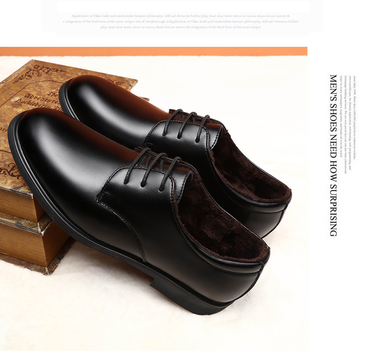 BEIOUTU Men's Lace-Up Formal Business Shoes, British Style Comfortable Work Commute Leather Shoes for Men, Size 40, Black, 178 6