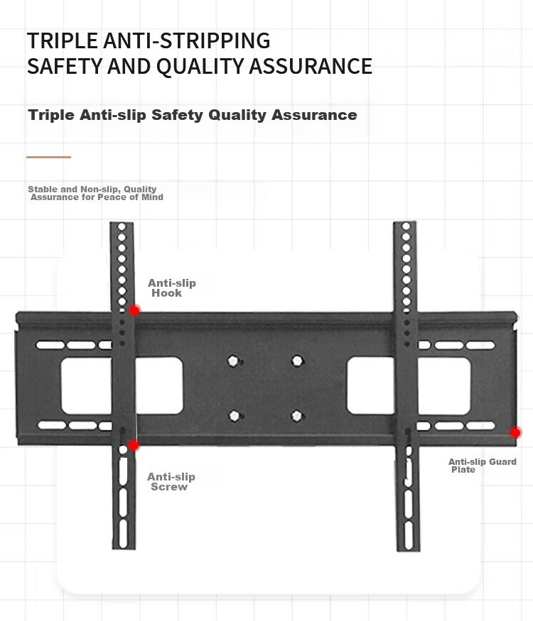 Jinying TV Stand (32-65 Inches), Wall Mount Bracket, No Drilling Required, Desktop TV Mount, Compatible with All Brands 4