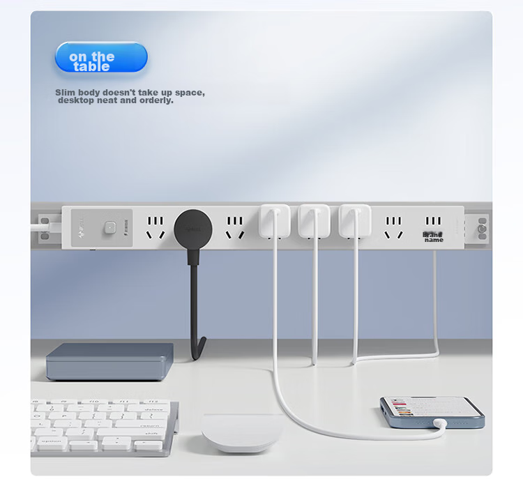 BULL Lightning Protection PDU Desktop Overload And Overpower Protection Under-Desk Gaming Cabinet Socket/power Strip/extension Cord/surge Protector, 8 Outlets with Master Switch, 3-Meter Specification GNE-P108ET 10