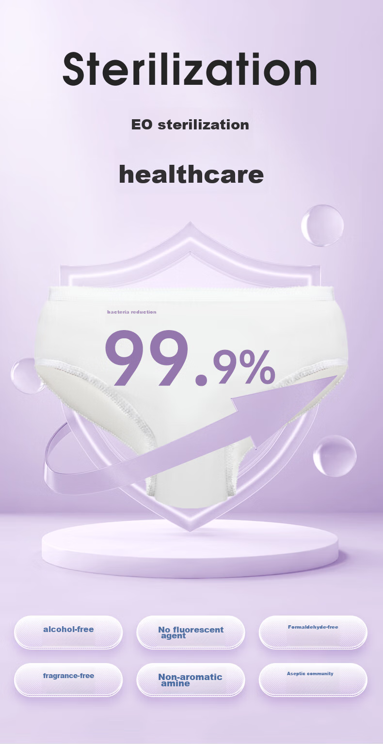 Grace Disposable Underwear for Women, Pure Cotton Maternity Travel Panties, XXL Size, 5-Pack [For Weight up to 330 Lbs] 11