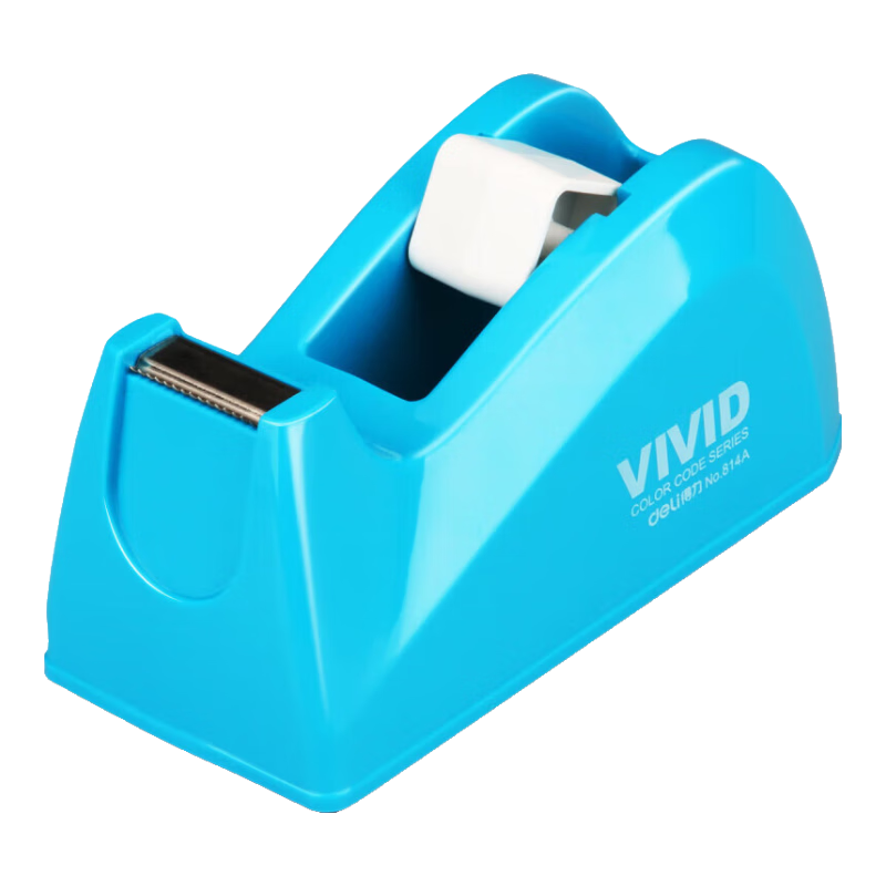 Deli Small Tape Dispenser Cutter And Box Sealer (Tape Width ≤18mm), Blue, 814A