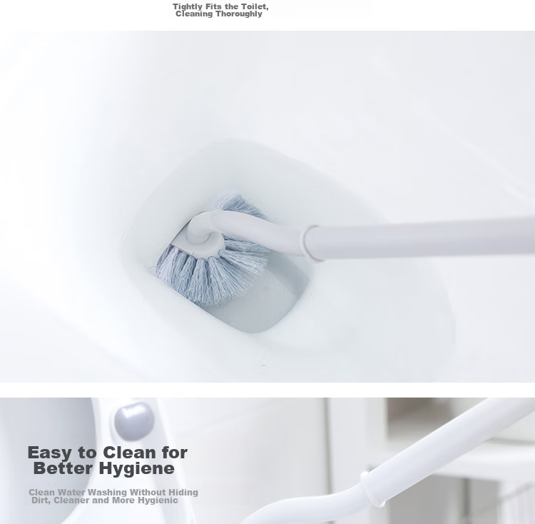 FOOJO Toilet Brush Set of 2, Gray, No Dead Angle, Long Handle Cleaning Brush, S-Shaped Toilet Brush, Wall-Mounted 6