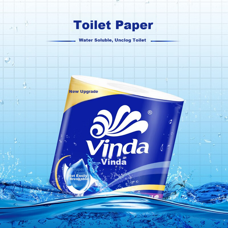 Туалетная бумага Vinda Blue Classic, 4-слойная, 160г, 10 рулонов