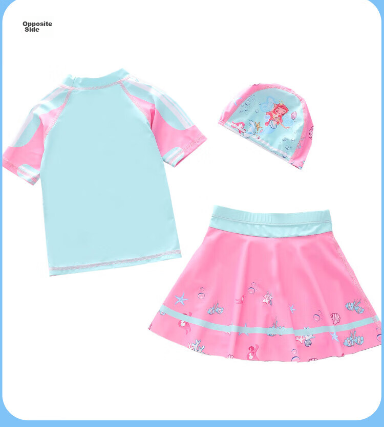 Yuke Children's Swimsuit for Girls, Two-Piece Skirted Swimwear with Boyshorts for Small to Big Kids, Cartoon Sports Girls' Swimwear 13