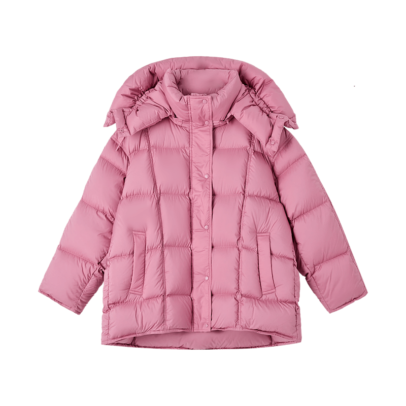 Dme Dopamine Cloud Puff Winter Warm Scarf 90% Duck Down Drawstring Short Women's Down Jacket
