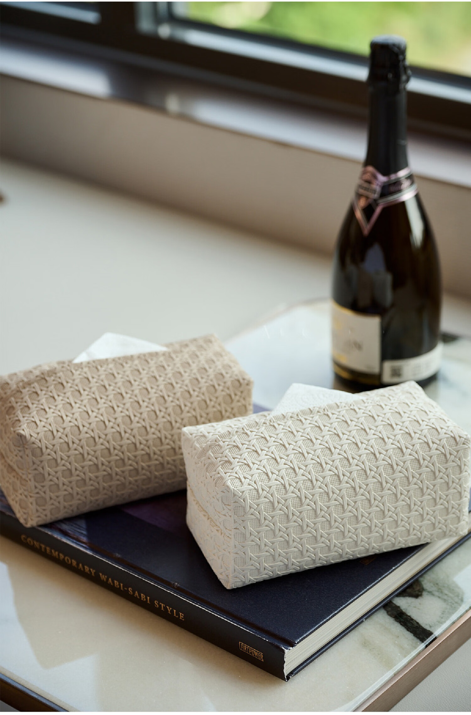 Fanyejia Tissue Box with Rattan Pattern, Luxury Leather Tissue Holder, Storage Box for Living Room, Bedroom, And Dining Table 12