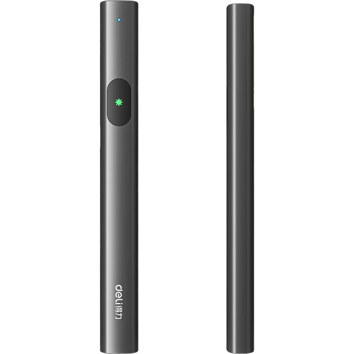 Deli Laser Pointer, Outdoor Laser Pointer for Sand Table And Sales Office, Electronic Pen, Cat Teaser, Laser Pointer, Green Light Laser Pointer in Gray MA303-G