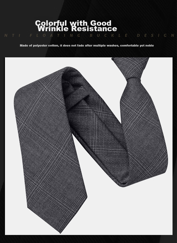 FitonTon Wedding Banquet Tie for Men, Business Style, 7.5cm Hand-Tied Tie, Gift Box, New Year And Valentine's Day Present 7