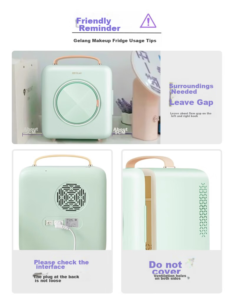 GEVILAN Beauty Refrigerator for Serum, Face Cream, Lipstick, Face Mask, Skincare Cosmetics, Cold Storage, Preservation And Organization, Specialized Mini Fridge, Gift for Girlfriend, Wife, Best Friend, Birthday Present, F1 White 23