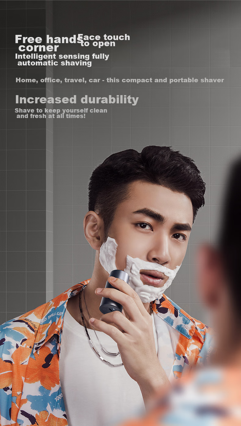 Showsee Electric Smart Sensor Portable Shaver, Fully Washable Razor, Gift for Father Or Boyfriend, Birthday Or Valentine's Day Present, F101-GY 3