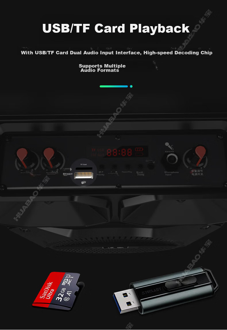 Huabao XY-1013 Flagship Wireless Bluetooth Speaker, Outdoor High Volume Square Dance Speaker, Compact Portable Handheld Mobile Street Vending Speaker without Microphone 8