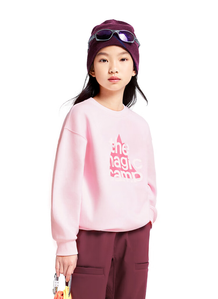 Annil Children's Clothing, Boys And Girls Long-Sleeve Sweatshirt, 2024 Autumn New Sports Printed Outdoor Warm Loose Fit, Off-White, Size 110 6