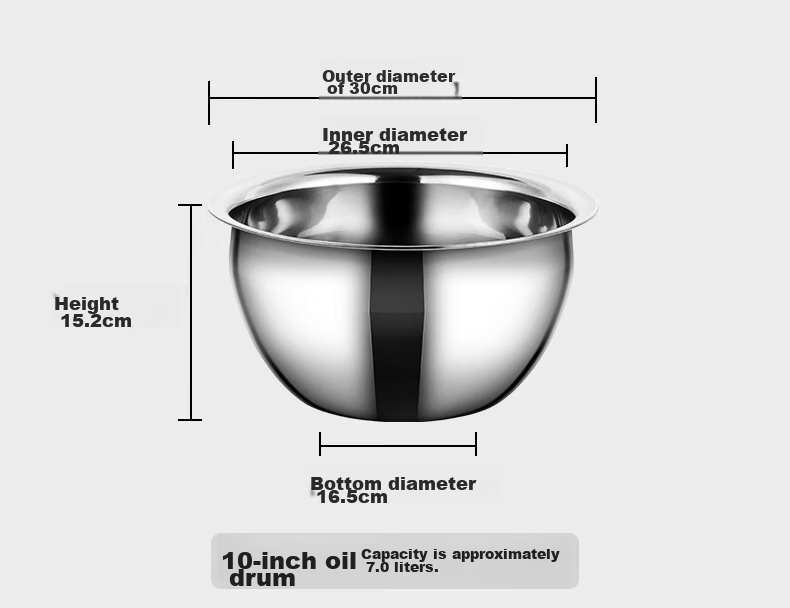Golden Key Commercial Stainless Steel Thickened 11-Inch Oil Drum Oil Basin Oil Cylinder Chef Oil Container Seasoning Jar GK-YG110 7