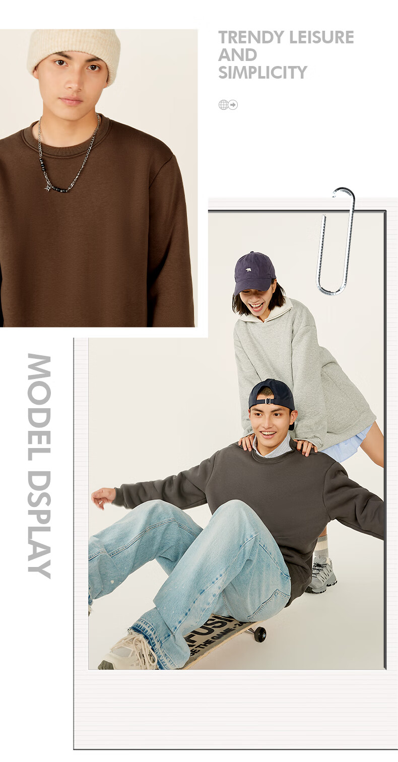 JEANSWEST LIFE Men's Thickened Fleece Winter Sweater Chinese Style Inner Wear Round Neck Heavy Lamb Wool Warm Jacket 15