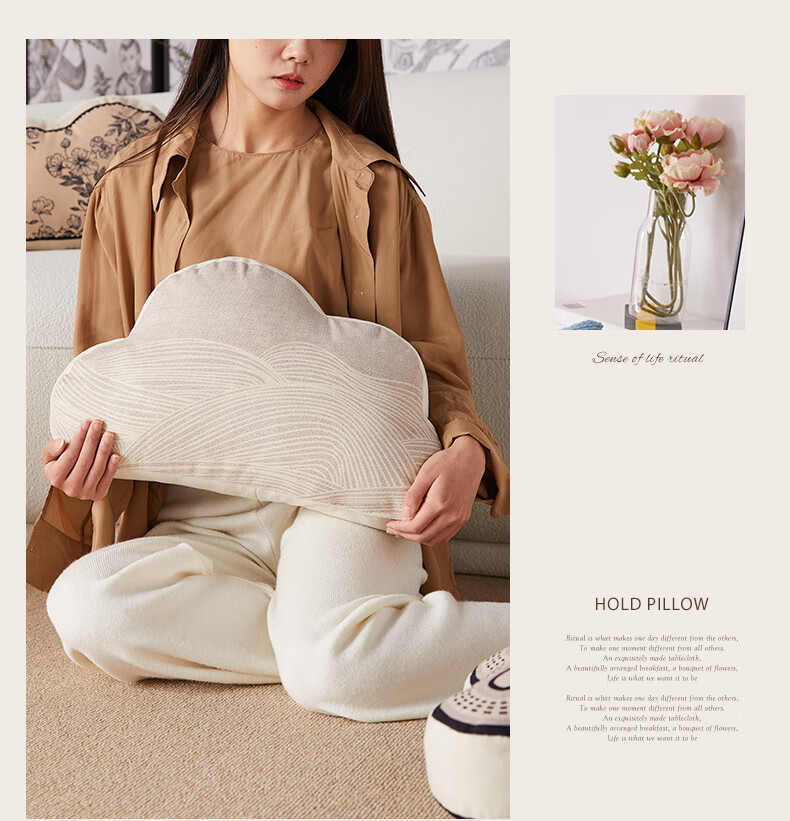 Fanyejia Dopamine Embroidered Pillow, Living Room Cushion, Bedside Backrest, Office And Car Seat Pillow, Sofa Lumbar Support with Pillow Core 8