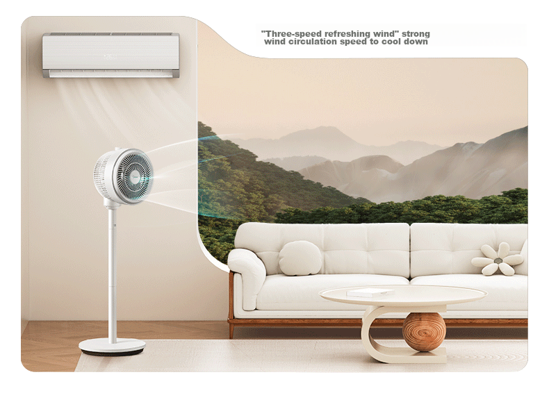 Midea [Storm Circulation] Air Circulator Fan, High Airflow Electric Fan, Floor Fan, Quiet Home Desktop Oscillating Fan, Bedroom Energy-Saving Small Fan, Gentle Wind Light Feather Fan FGA24TQ 21