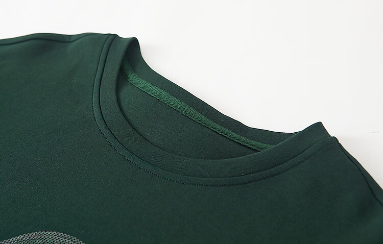 Dme [280G Air Layer] Autumn Letter Bead Embroidery Small Hoodie Women's Top, Dark Green, S 18