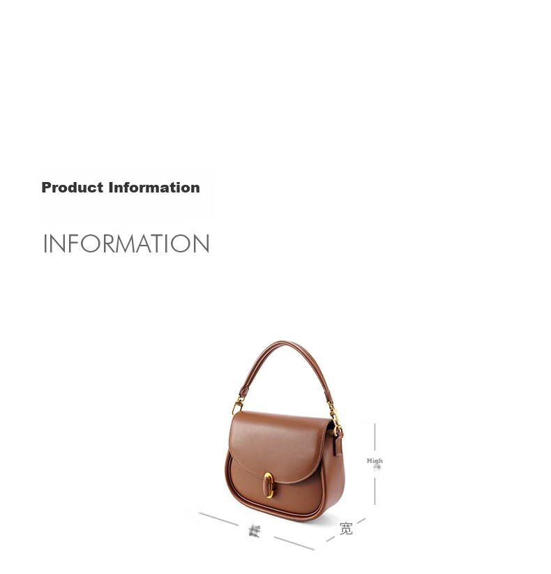 HONGU Leather Handbag Shoulder Crossbody Bag Vintage Saddle Bag Casual Tote Small Purse Women's Bag, Birthday Gift for Girlfriend 7