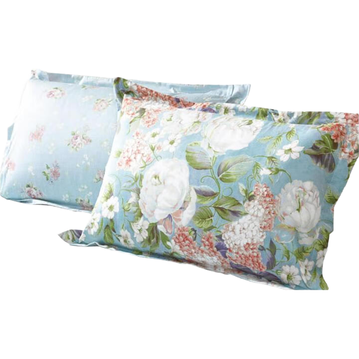 Fuanna Pure Cotton Pillowcase Set of 2 Printed Cotton Pillow Covers 74x48cm Student Home Use Chenyuan