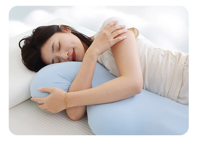 NOYOKE Memory Pillow, Leg Pillow, Waist Pillow for Side Sleeping, Belly Support Cushion, Pregnancy Aid, Maternity Pillow [Gray] 7