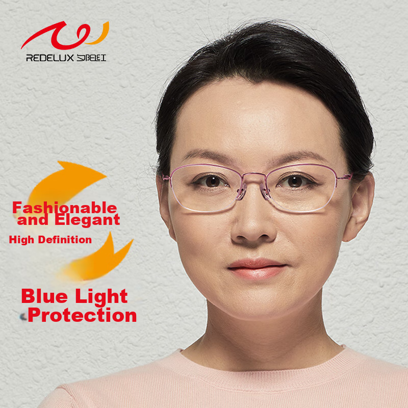 Xiyanghong Reading Glasses for Women, High Definition Anti-Blue Light, Fashionable Elegant Middle-Aged And Elderly Ultra-Light Reading Glasses E9087F 100 Degrees