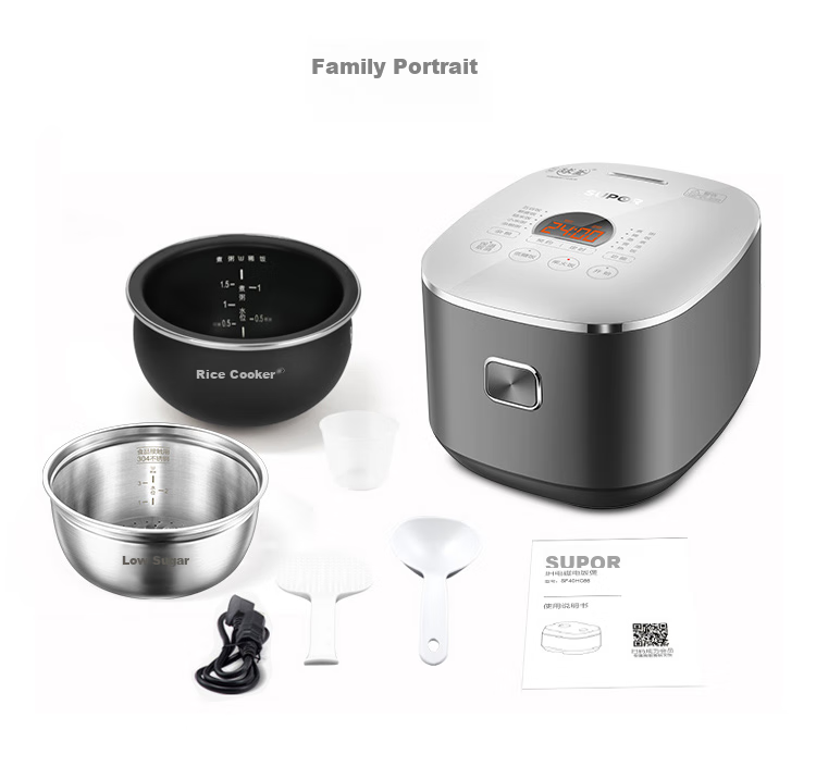 SUPOR ZMD Anxin Series, Home Use 4L Multifunctional Ball Pot Inner Liner with Timer And Smart Firewood Rice Function, Electric Rice Cooker SF40HC66 12