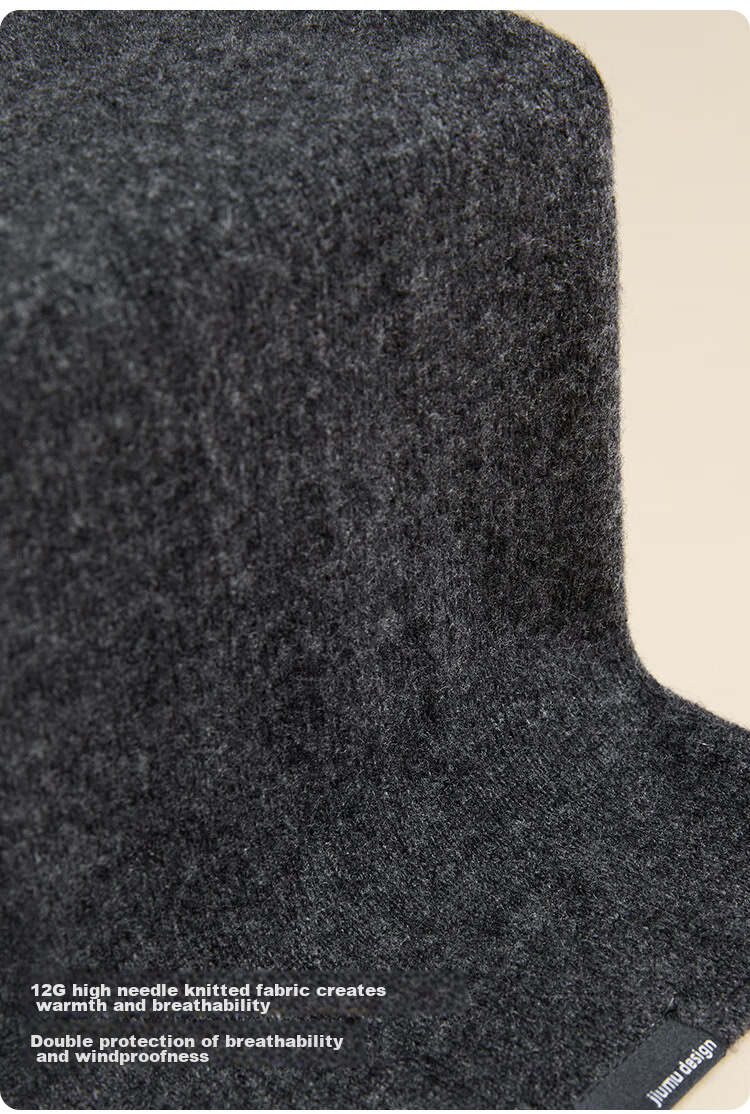 JIUMU Pure Wool Warm Neck Gaiter for Men, Autumn And Winter Cold Protection, Cycling Hoodie, Outdoor Scarf for Men in Winter 7