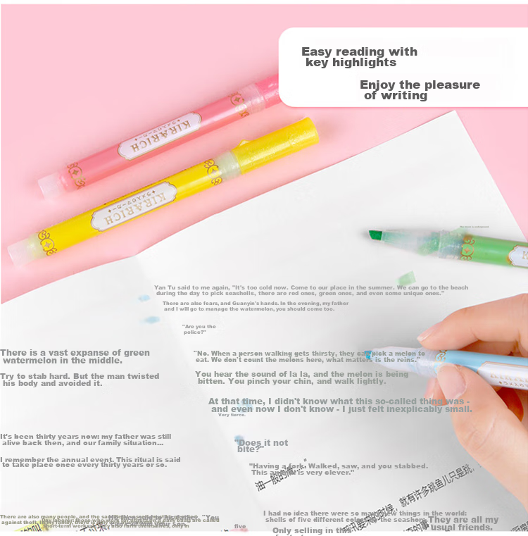 ZEBRA Crystal Bright Highlighter Pen, Colored Marker Pen, Kirarich Series Student Marker, WKS18 Gree 3