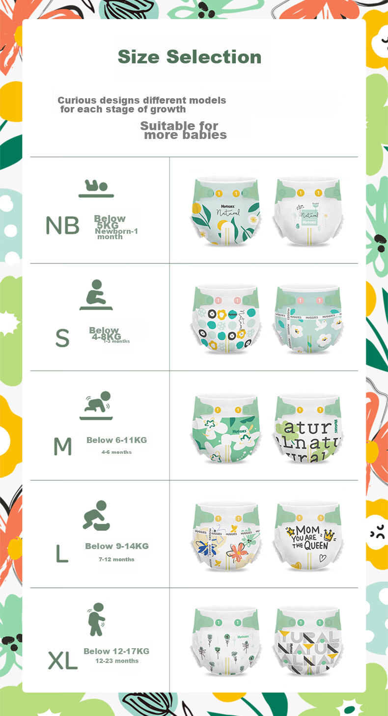 Huggies Premium Forest Series Diapers, M Size, 50 Pieces, Medium-Sized Baby Diapers 13