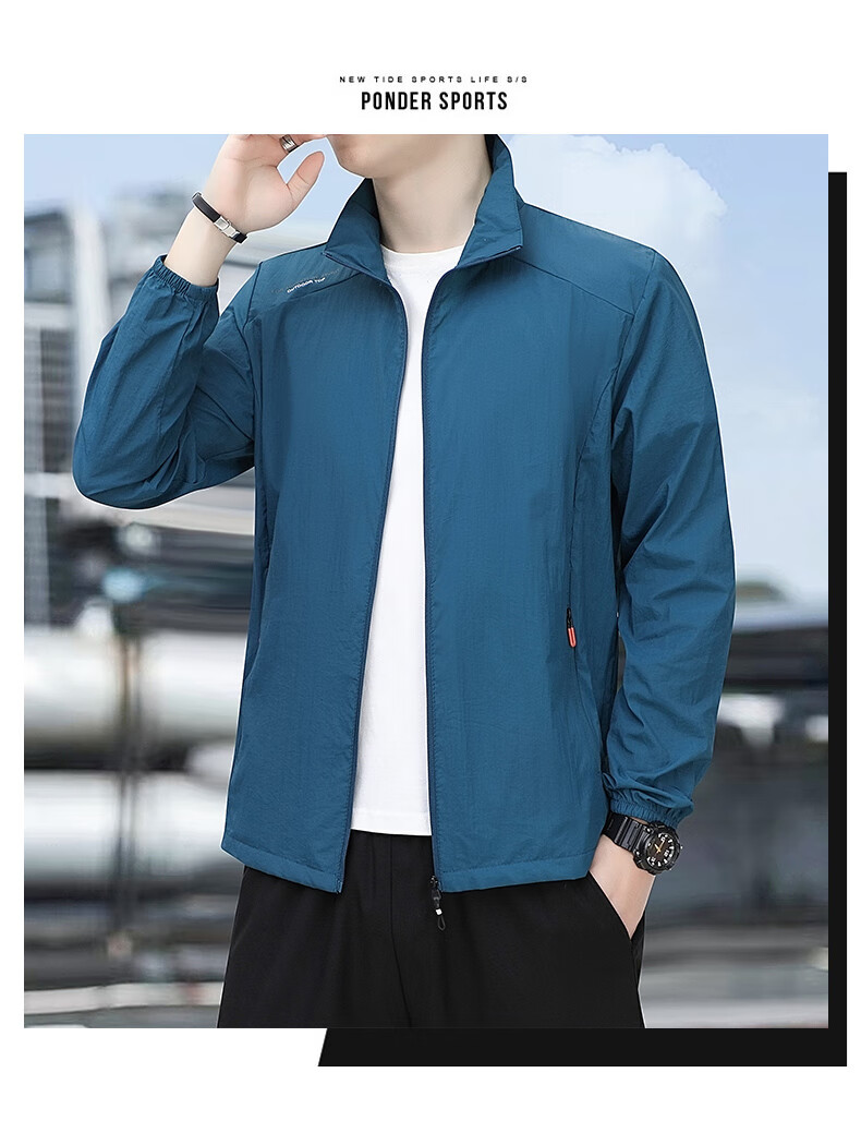 ROMON Men's Summer Ice Silk Cooling Sunscreen Jacket Outdoor Breathable UV Protection Coat 3031 Light Gray 4XL 13
