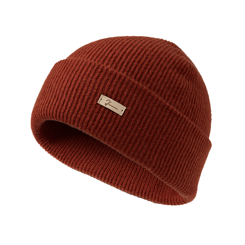 JIUMU Pure Wool Warm Knit Hat, Autumn And Winter Knitted Cap, Cold Hat, Winter Hat, Outdoor Ear Protection Cold Hat for Women in Winter