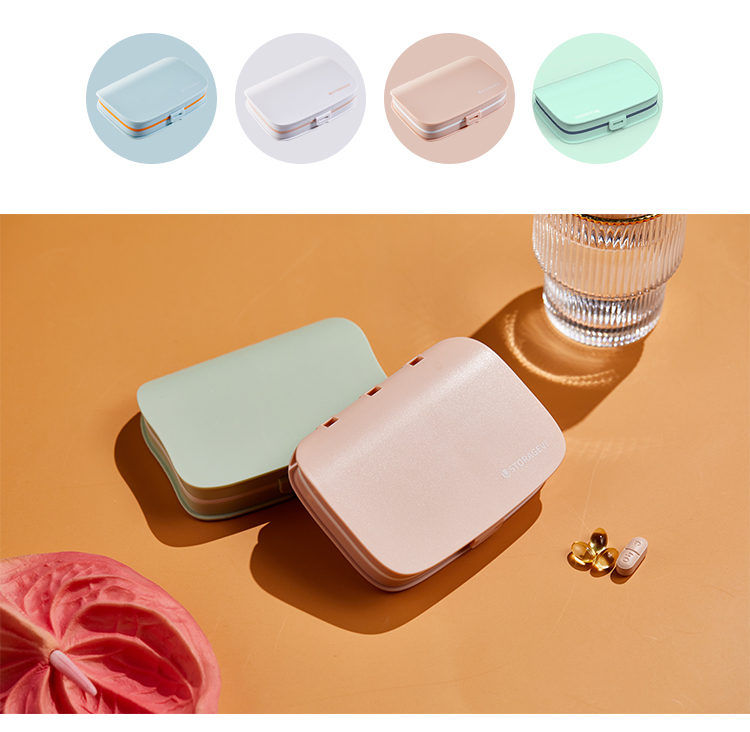 Daisy Leaf Portable Small Pill Box, Daily Light-Proof Pill Organizer, Mini Personal Medicine Storage Container, Moisture-Proof Compartment Box 10