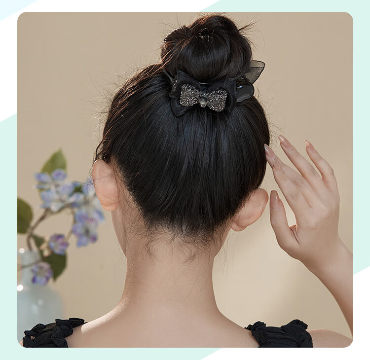 CHIMERA Large Internet-Famous Shark Clip Hair Accessory, Bow Claw Clip, Back of Head Hairpin, Hair Barrette for Women, Mid-Autumn Festival Gift 13