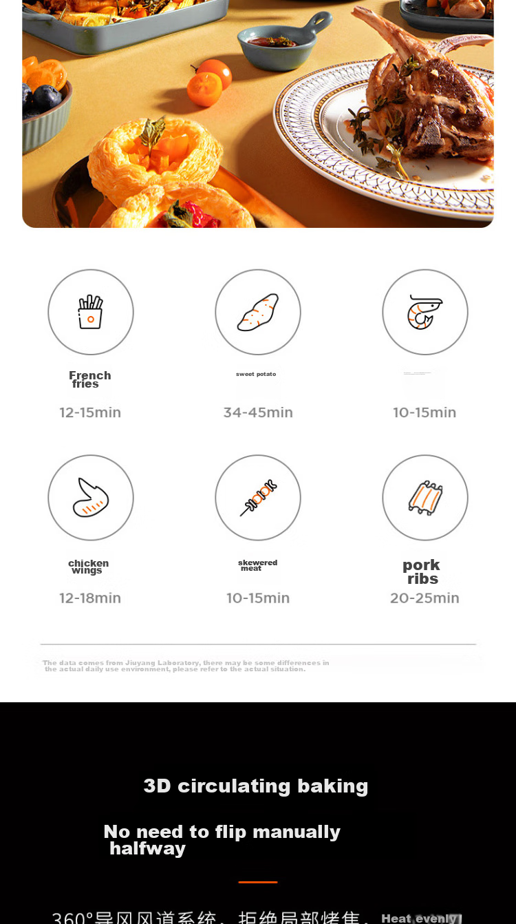 Joyoung Air Fryer for Home Use, Multifunctional, 3L Large Capacity, Timer Function, Non-Stick Fries Maker, KL30-VF165 6