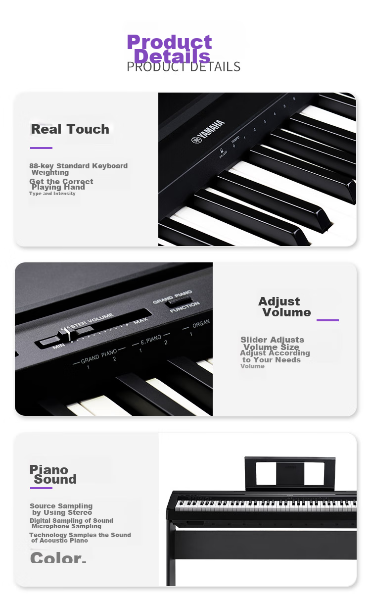 YAMAHA P45 Digital Piano, 88 Weighted Keys, Portable Smart Digital Keyboard for Adults And Children + Accessories 21